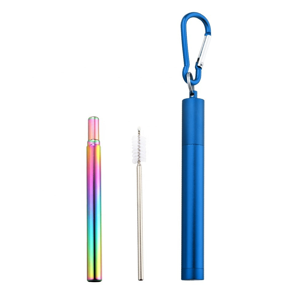 Telescopic Stainless Steel Reusable Metal Straw