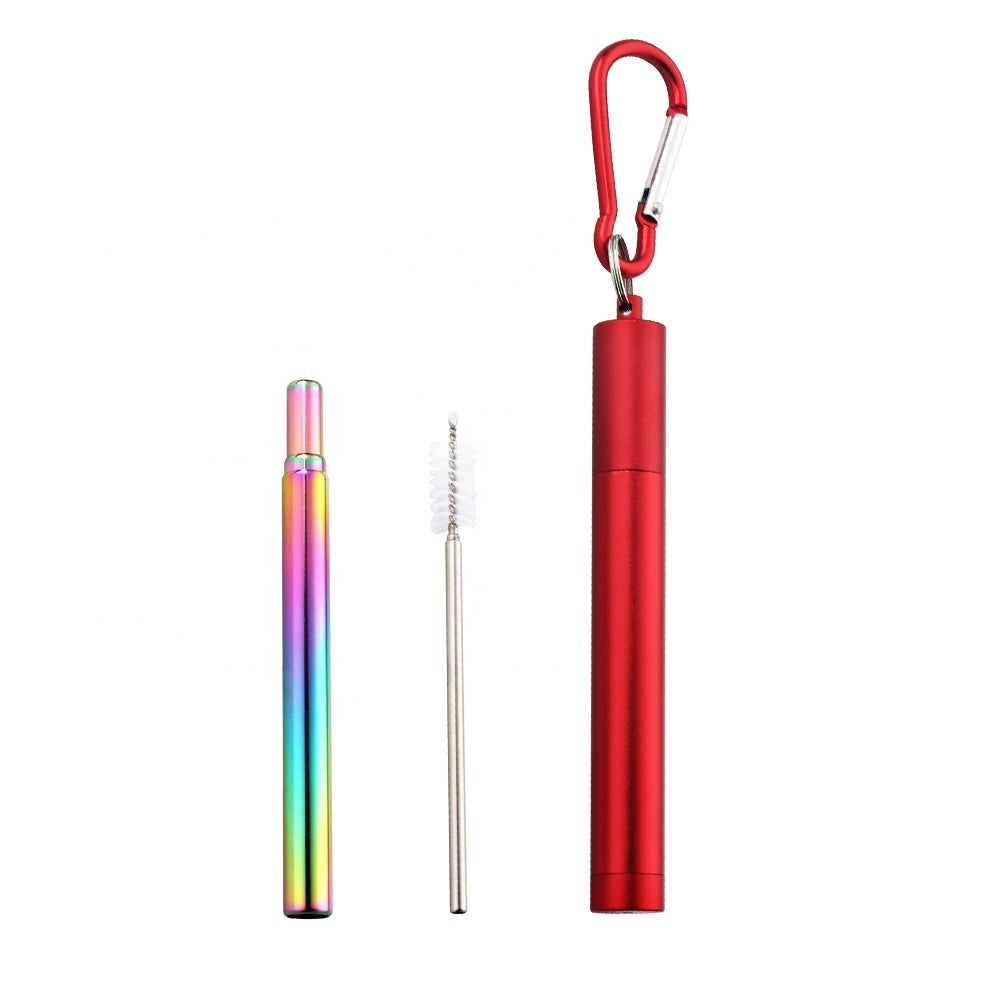 Telescopic Stainless Steel Reusable Metal Straw
