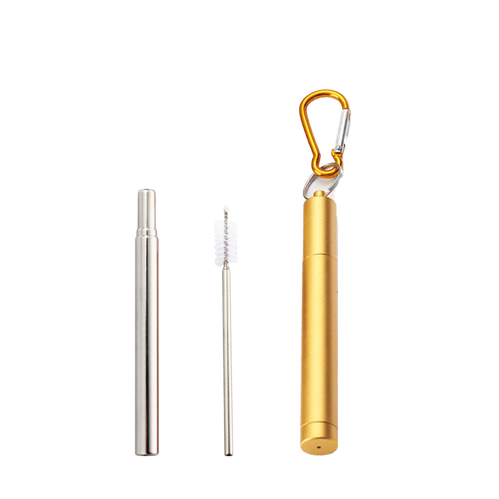 Telescopic Stainless Steel Reusable Metal Straw