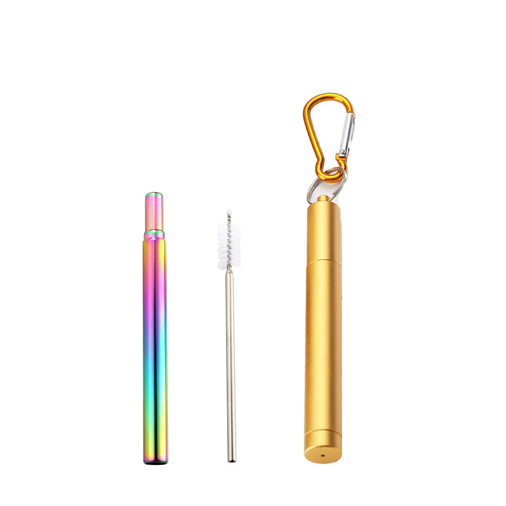 Telescopic Stainless Steel Reusable Metal Straw